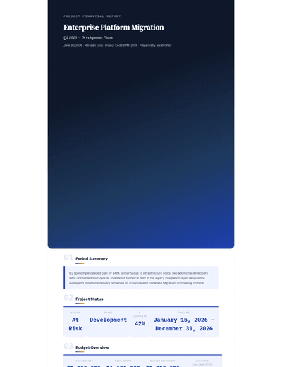 Project Financial Report